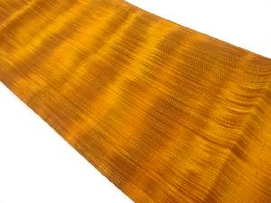 リサイクル　手織り紬抽象横段模様織出し袋帯